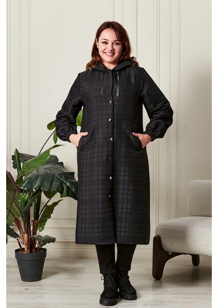 Kadın Büyük Beden Kapitone Kap modelleri