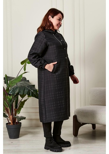 Kadın Büyük Beden Kapitone Kap indirimleri