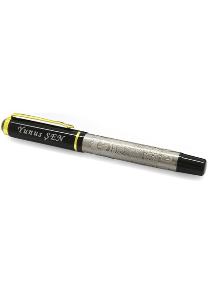 Isme Özel Yazılı Eskitme Renk Arma Desenli Roller Tükenmez Kalem