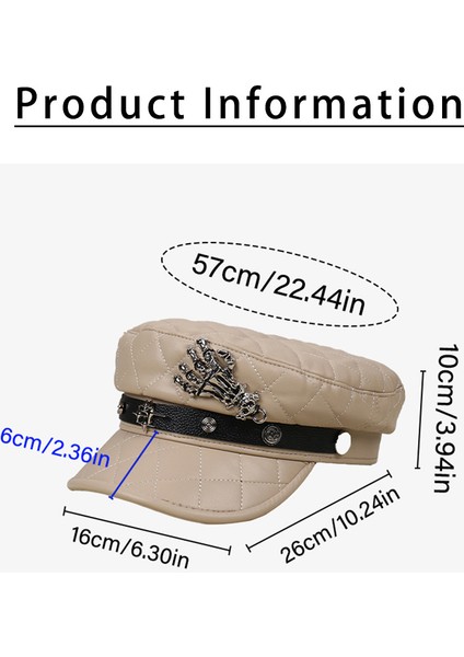 Şık Popüler Kafatası Tokalı Retro Düz Şapka (Yurt Dışından) fiyatları