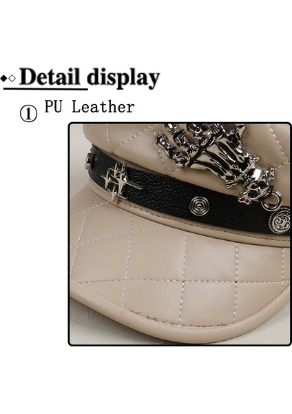 Şık Popüler Kafatası Tokalı Retro Düz Şapka (Yurt Dışından) modelleri