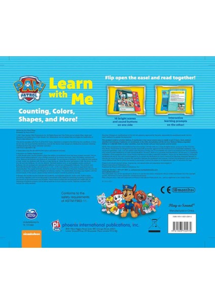 Nickelodeon Paw Patrol Learn With Me 123! Counting, Colors, Shapes, And More! Sound Book modelleri