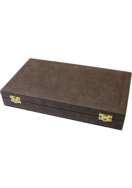 Kahverengi Nubuk Deri Içi Kadife Oymalı Avangarde Kolleksiyonluk Tesbih Kutusu