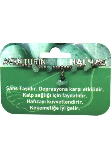 Makrome Örgülü Natural Kesim Aventurin Doğaltaş Halhal fiyatları