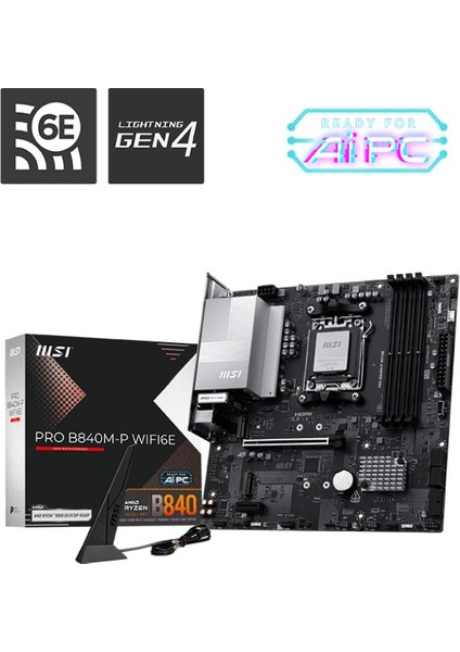 Msı Pro B840M-P WIFI6E Ddr5 Matx Am5 fırsatları