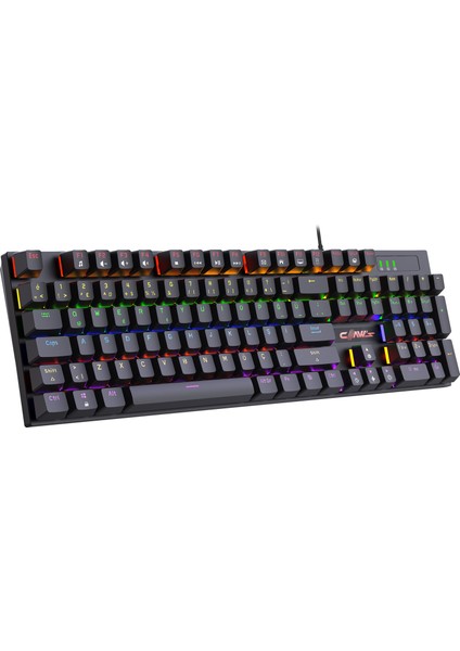 Rapidfire Red Switch Mekanik & Rainbow Rgb Aydınlatma Anti-Ghosting Çift Enjeksiyon 105 Tuşlu Full Form Mekanik Klavye - Siyah fiyatları
