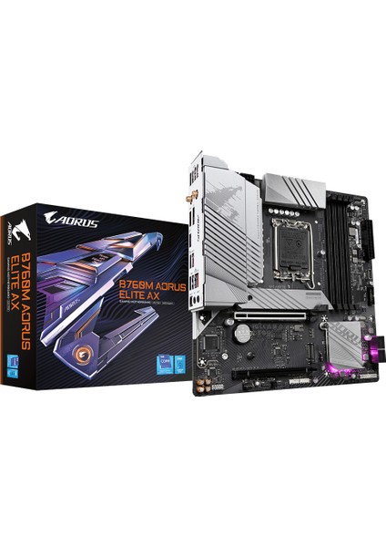 Gıgabyte B760M Aorus Elıte Ax 5333MHZ(OC) Ddr5 M.2 Matx 1700P