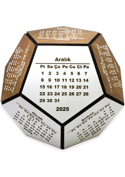 Dört Mevsim Renklendirmeli Üç Boyutlu Masaüstü 2025 Ahşap Takvim indirimleri