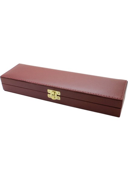 Kırmızı Deri Içi Astarlı Elegance Tesbih Kutusu