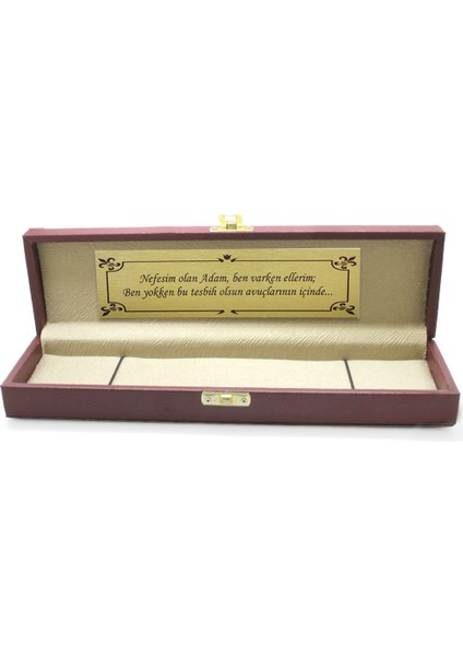 Kırmızı Deri Içi Astarlı Elegance Tesbih Kutusu fırsatları