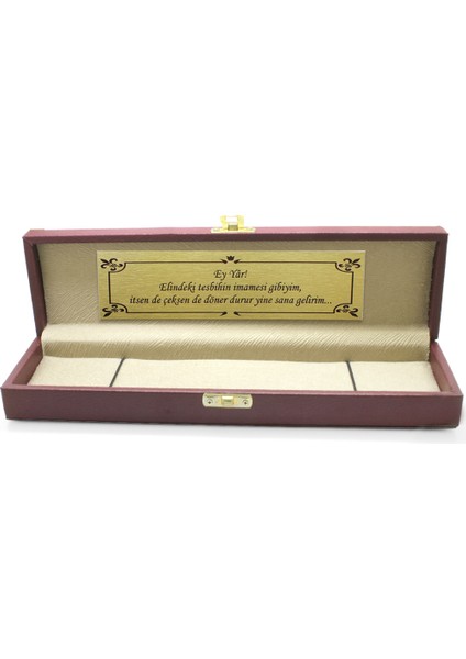 Kırmızı Deri Içi Astarlı Elegance Tesbih Kutusu indirimleri