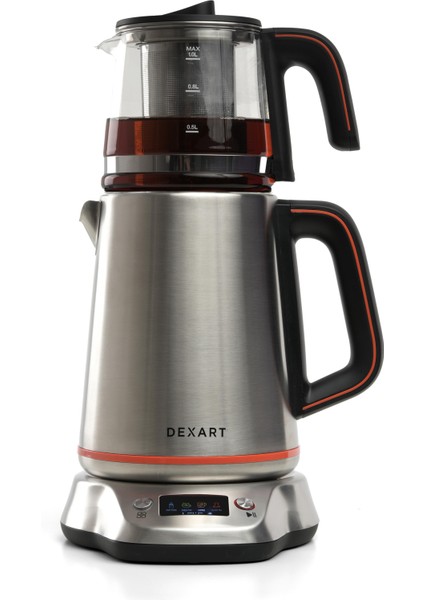 PerfectTea Dijital Çay Makinesi Siyah Çelik