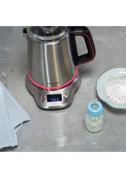 PerfectTea Dijital Çay Makinesi Siyah Çelik