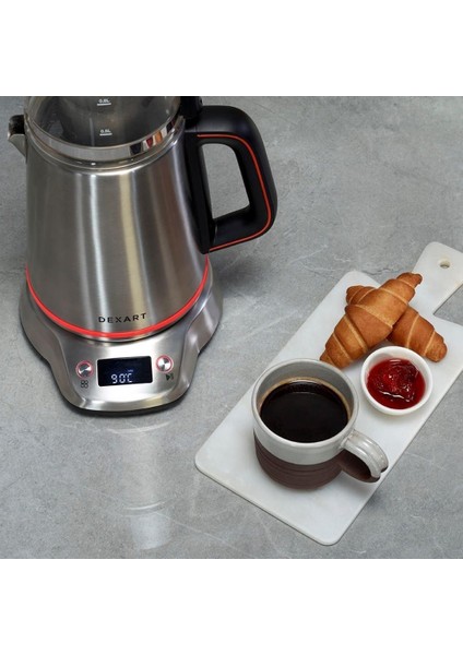 PerfectTea Dijital Çay Makinesi Siyah Çelik