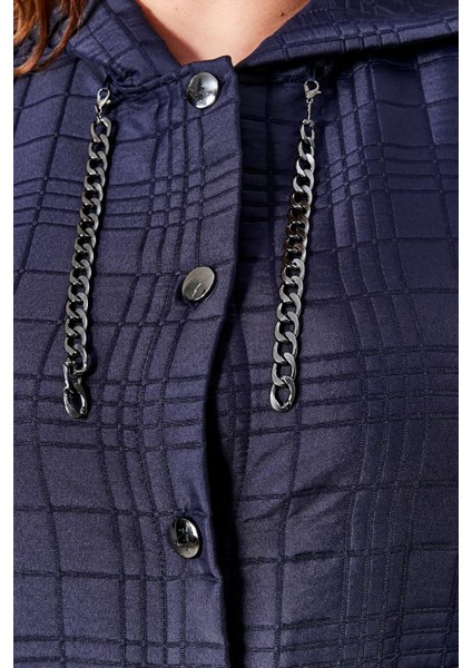 Kadın Büyük Beden Kapitone Kap modelleri