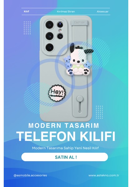 Samsung S22 Ultra Uyumlu Kılıf Mavi Renk 3D Figürlü Darbe Emici Yumuşak Silikon Kapak indirimleri