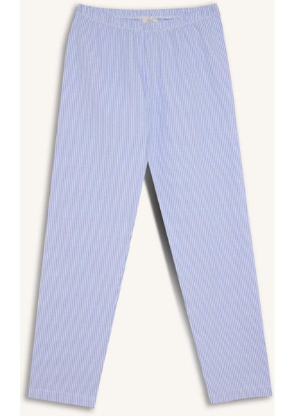 Erkek Çocuk Pijama Takımı Dokuma Uzun Kollu Üst Çizgili Alt