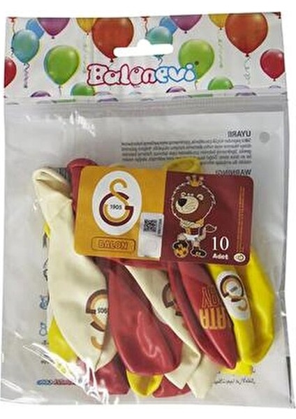 12 Inç Orjinal Galatasaray Baskılı 10 Adet Balon Set