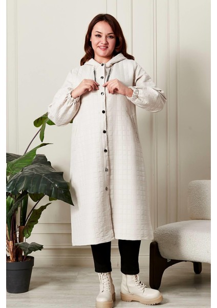 Kadın Büyük Beden Kapitone Kap fırsatları