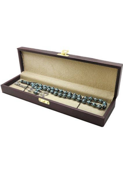 Kahverengi Deri Içi Astarlı Elegance Tesbih Kutusu modelleri