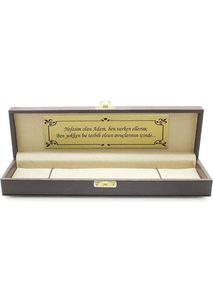 Kahverengi Deri Içi Astarlı Elegance Tesbih Kutusu fırsatları