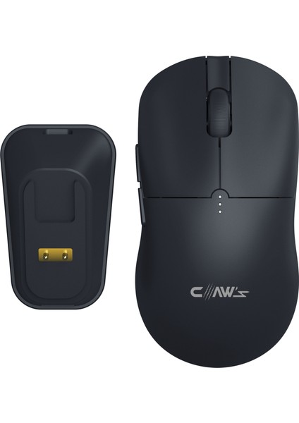 Rajin Blaze Çift Modlu Kablosuz 12000 Dpi Rgb Şarj Standlı & Makro Yazılımlı Kablosuz Gaming Mouse - Siyah (2.4 Ghz Kablosuz + Bluetooth)