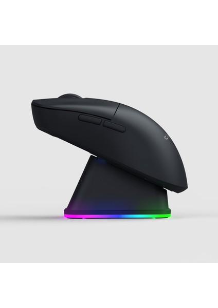 Rajin Blaze Çift Modlu Kablosuz 12000 Dpi Rgb Şarj Standlı & Makro Yazılımlı Kablosuz Gaming Mouse - Siyah (2.4 Ghz Kablosuz + Bluetooth) modelleri
