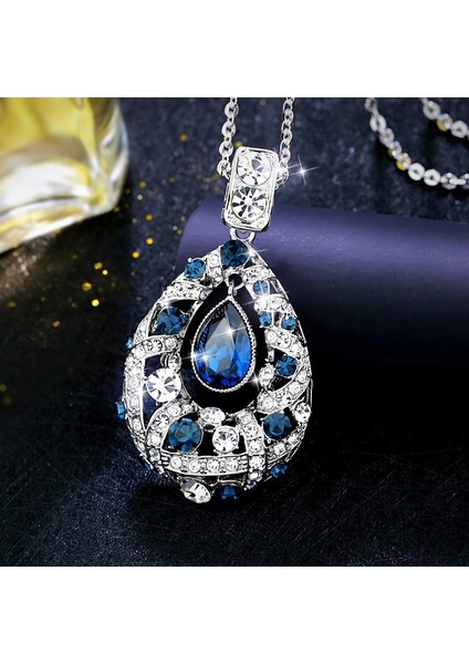 Kristal Jumper Zinciri 2025 Uzun Flaş Elmas Kolyenin Yeni Kore Versiyonu Sonbahar ve Kış Kıyafetleri Kolye Retro Atmosfer Aksesuarları (Yurt Dışından)