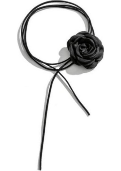 Kadın Saten Gül Choker Kolye fiyatları