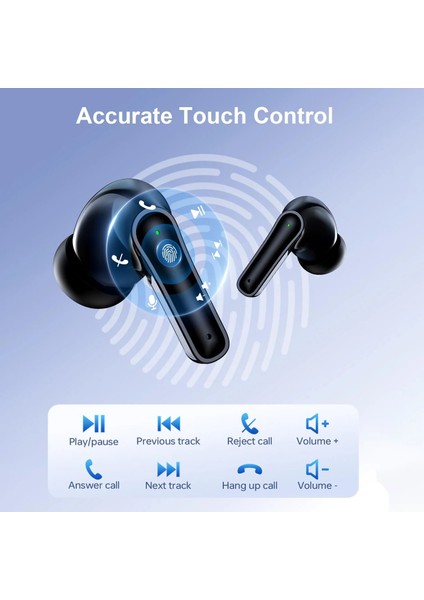 Bluetooth Kablosuz Kulaklık Enc Gürültü Önleyici Mikrofon 48H Çalma Süresi Derin Bas Stereo Ses Ip7 Su Geçirmez LED Ekran (Yurt Dışından) fırsatları