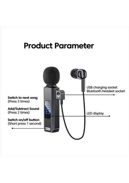 Mikrofon Kablosuz Bluetooth Kulaklık Spor Yüksek Sadakat Yüksek Çözünürlüklü Çağrı Gürültü Önleyici Kulaklık (Yurt Dışından) fırsatları