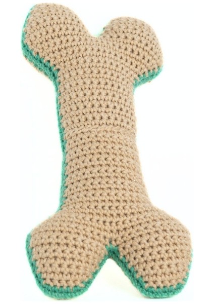 Örgü Kemik Pamuklu ve Doğa Dostu Köpek Oyuncağı