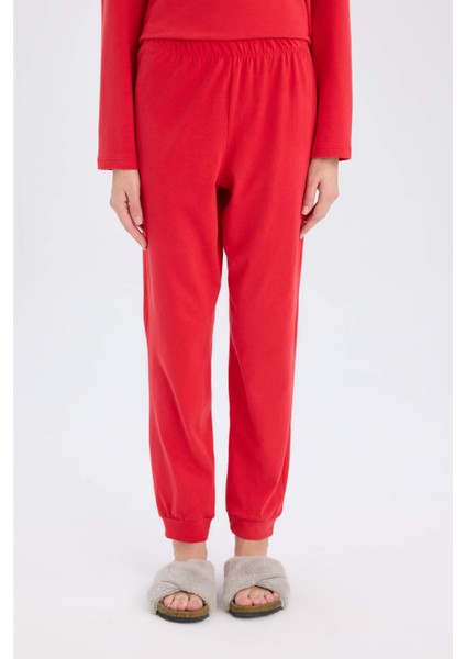 Yılbaşı Temalı Pijama Takımı Uzun Kollu Üst Beli Lastikli Uzun Alt-Fall in Love