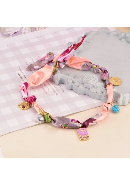 Sıcak Aksesuarlar Renkli Kurdeleler Asılı Paslanmaz Çelik Kolye Yaka Trend Kızlar Yüz Hediyeler Kolye (Yurt Dışından)