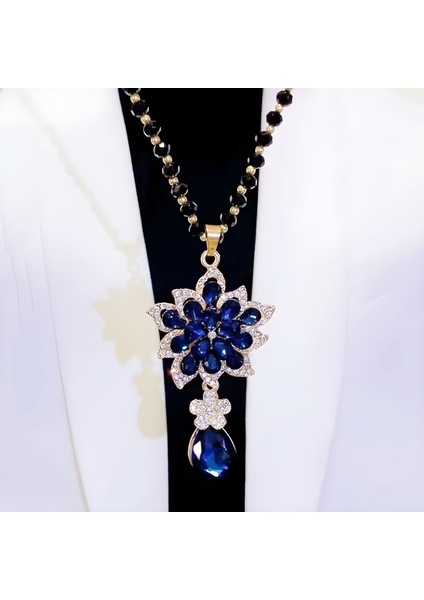 Temperament Blossom Fortune Hundred Uzun Püskül Süveter Zinciri ile 2024 Sonbahar ve Kış Yeni Işık Lüks Moda Takı Aksesuarları (Yurt Dışından)