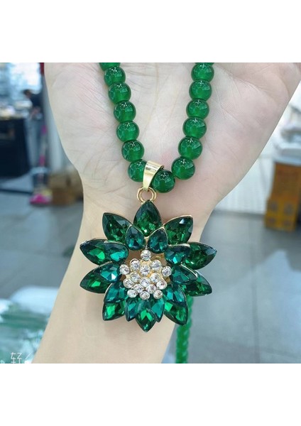 Yeni Çin Üst Düzey Jumper Zinciri Sonbahar ve Kış Yüz Yüksek Sınıf Kolye Aksesuarları Aksesuarlar Giysi Kolye Yeşil Ruyi Kolye Duygusu ile (Yurt Dışından)