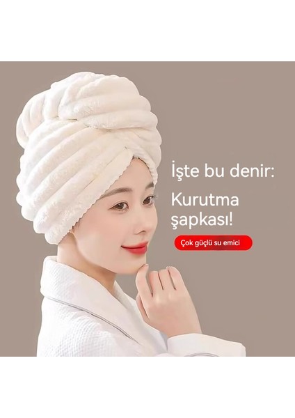 Hızlı Kuruyan Kalınlaştırılmış Saç Havlu Kurutma Saç Şapkası (Yurt Dışından) fiyatları