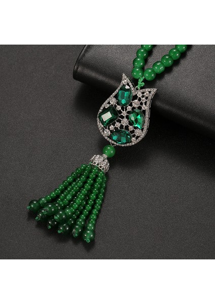 Yeni Çin Üst Düzey Jumper Zinciri Sonbahar ve Kış Yüz Yüksek Sınıf Kolye Aksesuarları Aksesuarlar Giysi Kolye Yeşil Ruyi Kolye Duygusu ile (Yurt Dışından) fiyatları