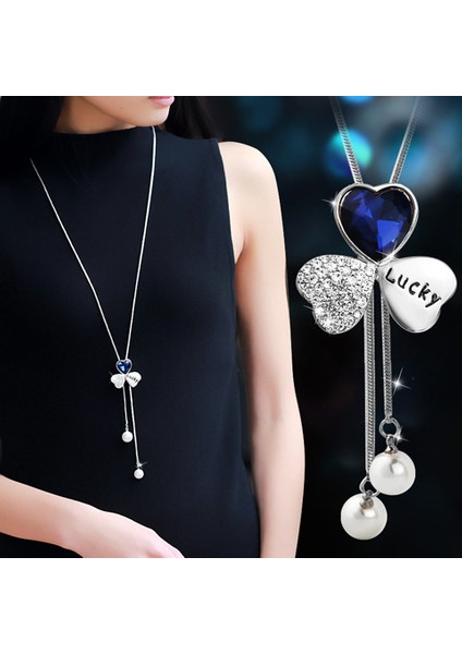 Yüzlerce Jumper Zinciri Kadın Kıdemli Hafif Lüks Uzun Kolye Duygusu Avrupa ve Amerika Birleşik Devletleri Saçak Sonbahar ve Kış Aksesuarları Kolye Ucu (Yurt Dışından)