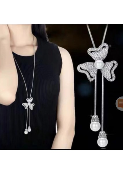 Yüzlerce Jumper Zinciri Kadın Kıdemli Hafif Lüks Uzun Kolye Duygusu Avrupa ve Amerika Birleşik Devletleri Saçak Sonbahar ve Kış Aksesuarları Kolye Ucu (Yurt Dışından)