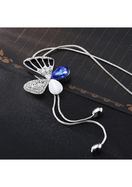 Yüzlerce Jumper Zinciri Kadın Kıdemli Hafif Lüks Uzun Kolye Duygusu Avrupa ve Amerika Birleşik Devletleri Saçak Sonbahar ve Kış Aksesuarları Kolye Ucu (Yurt Dışından)