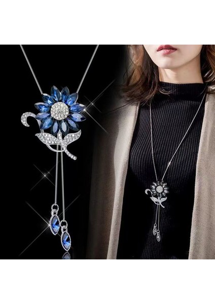 Yüzlerce Jumper Zinciri Kadın Kıdemli Hafif Lüks Uzun Kolye Duygusu Avrupa ve Amerika Birleşik Devletleri Saçak Sonbahar ve Kış Aksesuarları Kolye Ucu (Yurt Dışından)