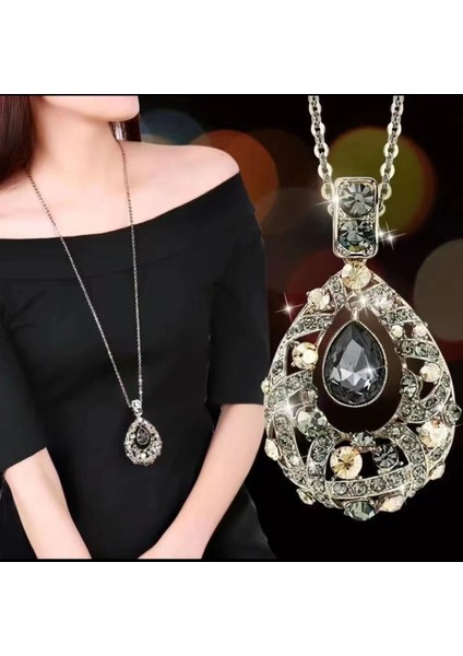 Yüzlerce Jumper Zinciri Kadın Kıdemli Hafif Lüks Uzun Kolye Duygusu Avrupa ve Amerika Birleşik Devletleri Saçak Sonbahar ve Kış Aksesuarları Kolye Ucu (Yurt Dışından)