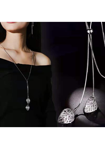 Yüzlerce Jumper Zinciri Kadın Kıdemli Hafif Lüks Uzun Kolye Duygusu Avrupa ve Amerika Birleşik Devletleri Saçak Sonbahar ve Kış Aksesuarları Kolye Ucu (Yurt Dışından)