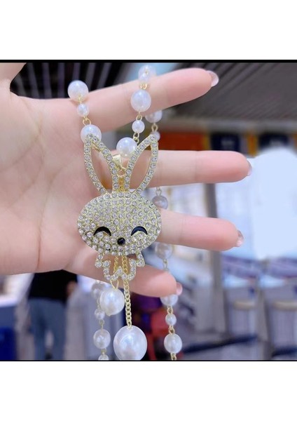 Hafif Lüks Alaşım Küçük Kokulu Inci Kolye Uzun Jumper Zincir Kadın Kıdemli Moda Duygusu Çok Yönlü Dekoratif Aksesuarlar Aksesuarlar Kolye (Yurt Dışından)