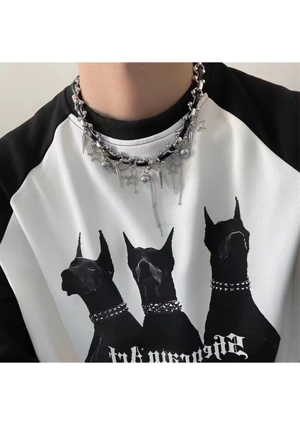 Hafif Lüks Stil Yığılmış Inci Kolye Sonbahar ve Kış Jumper Zinciri Kadın Moda Gelgit Serin Tasarım Takı Kıdemli Duygusu (Yurt Dışından) fiyatları