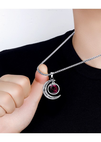 On Iki Takımyıldızları Floresan Kolye Titanyum Çelik Kolye Kadın Yüz Moda Niş Tasarım Duygusu Süveter Zinciri ile Mücevher (Yurt Dışından) modelleri