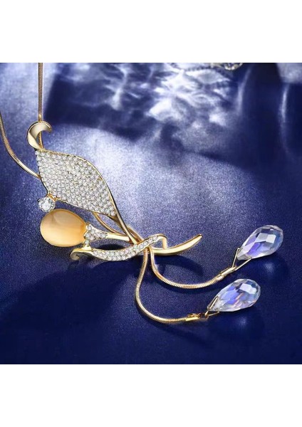 Yüzlerce Jumper Zinciri Kadın Kıdemli Hafif Lüks Uzun Kolye Duygusu Avrupa ve Amerika Birleşik Devletleri Saçak Sonbahar ve Kış Aksesuarları Kolye Ucu (Yurt Dışından)