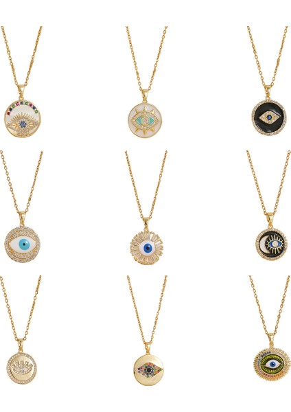 Sıcak Satış Titanyum Çelik Kolye Kadın Şeytanın Gözü Kolye Niş Işık Duygusu Lüks Yüz Eşleşen Köprücük Kemiği Zincir Takı (Yurt Dışından) modelleri