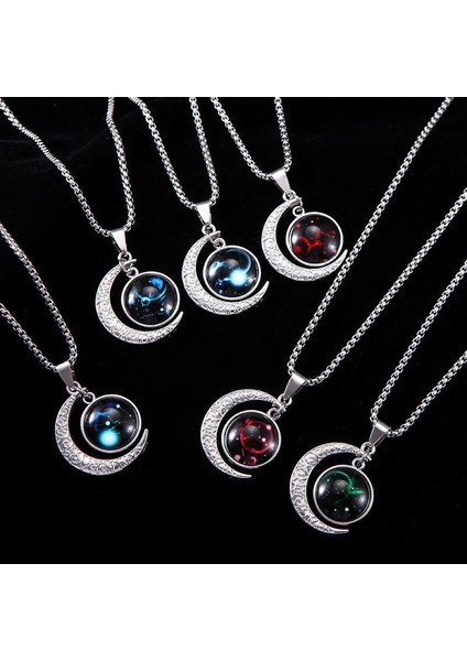 On Iki Takımyıldızları Floresan Kolye Titanyum Çelik Kolye Kadın Yüz Moda Niş Tasarım Duygusu Süveter Zinciri ile Mücevher (Yurt Dışından) fiyatları